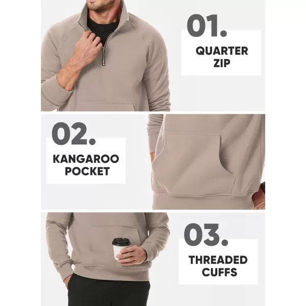 JMIERR Men's Quarter Zip Pullover Fashion Sweatshirts Fleece Sweatshirt Polo Shirt with Pockets