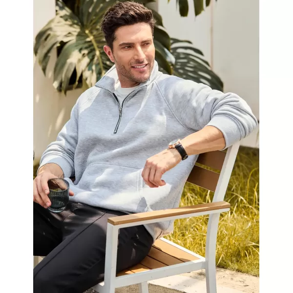 JMIERR Men's Quarter Zip Pullover Fashion Sweatshirts Fleece Sweatshirt Polo Shirt with Pockets