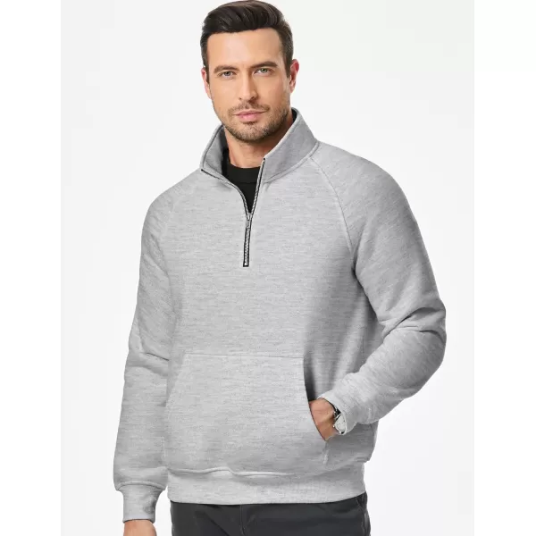JMIERR Men's Quarter Zip Pullover Fashion Sweatshirts Fleece Sweatshirt Polo Shirt with Pockets
