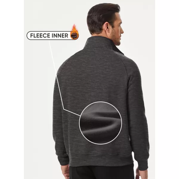 JMIERR Men's Quarter Zip Pullover Fashion Sweatshirts Fleece Sweatshirt Polo Shirt with Pockets