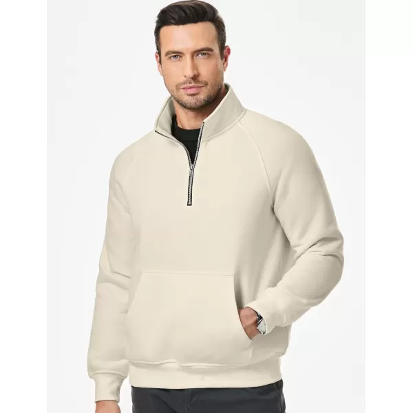 JMIERR Men's Quarter Zip Pullover Fashion Sweatshirts Fleece Sweatshirt Polo Shirt with Pockets