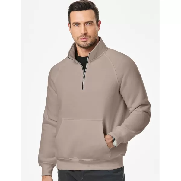 JMIERR Men's Quarter Zip Pullover Fashion Sweatshirts Fleece Sweatshirt Polo Shirt with Pockets
