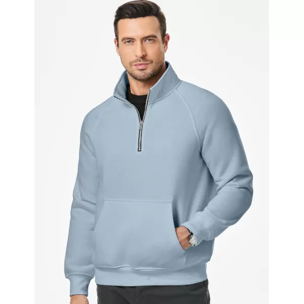 JMIERR Men's Quarter Zip Pullover Fashion Sweatshirts Fleece Sweatshirt Polo Shirt with Pockets