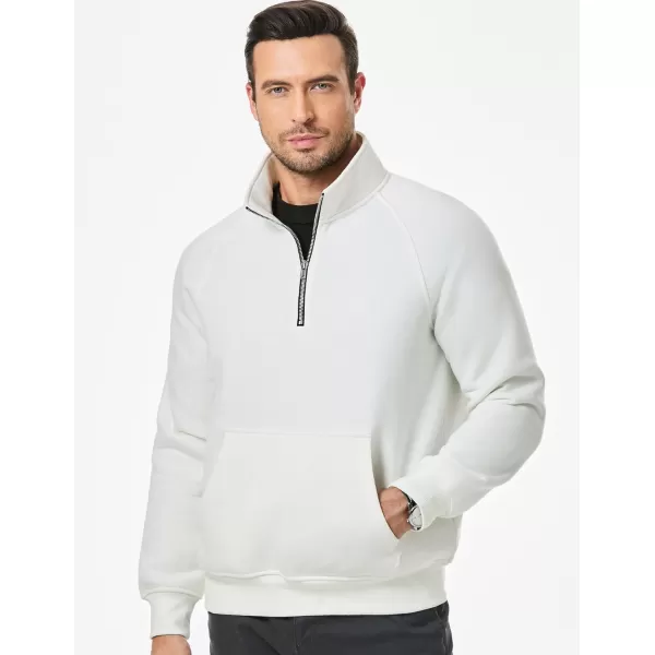 JMIERR Men's Quarter Zip Pullover Fashion Sweatshirts Fleece Sweatshirt Polo Shirt with Pockets