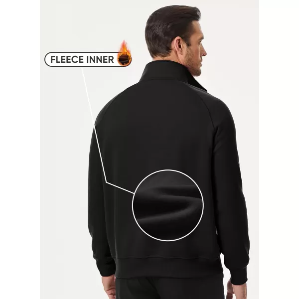 JMIERR Men's Quarter Zip Pullover Fashion Sweatshirts Fleece Sweatshirt Polo Shirt with Pockets