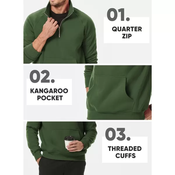 JMIERR Men's Quarter Zip Pullover Fashion Sweatshirts Fleece Sweatshirt Polo Shirt with Pockets