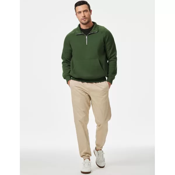 JMIERR Men's Quarter Zip Pullover Fashion Sweatshirts Fleece Sweatshirt Polo Shirt with Pockets