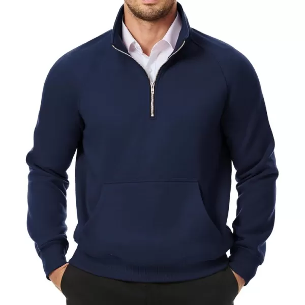 JMIERR Men's Quarter Zip Pullover Fashion Sweatshirts Fleece Sweatshirt Polo Shirt with Pockets