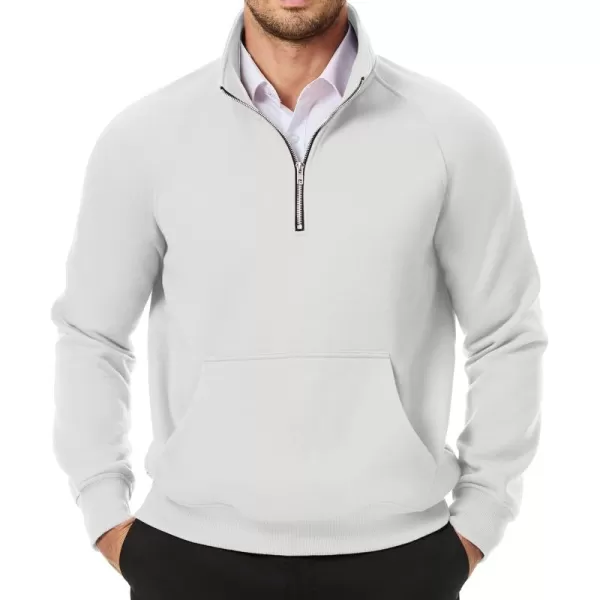 JMIERR Men's Quarter Zip Pullover Fashion Sweatshirts Fleece Sweatshirt Polo Shirt with Pockets