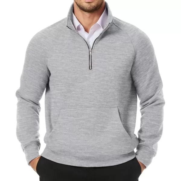 JMIERR Men's Quarter Zip Pullover Fashion Sweatshirts Fleece Sweatshirt Polo Shirt with Pockets