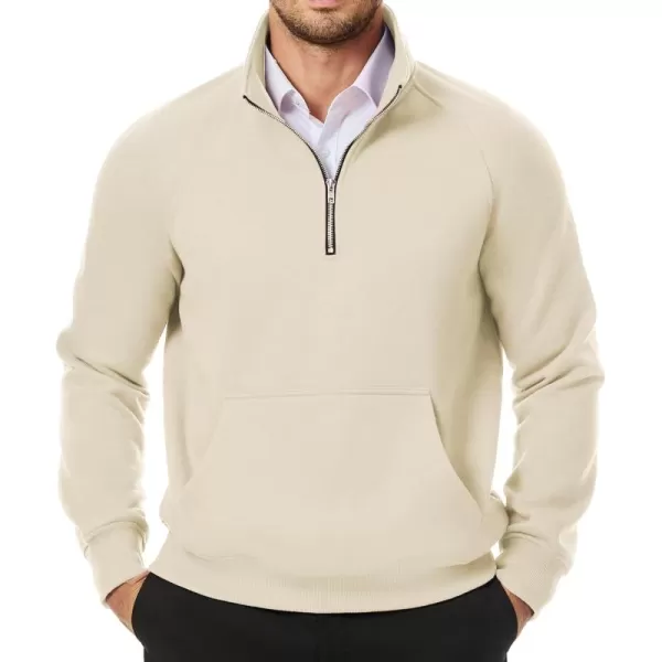 JMIERR Men's Quarter Zip Pullover Fashion Sweatshirts Fleece Sweatshirt Polo Shirt with Pockets