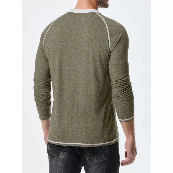 JMIERR Men's Henley Long/Short Sleeve T-Shirt Stretch Cotton Casual Pullover Tee Shirts with Pockets