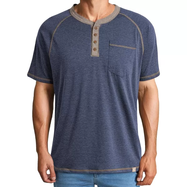 JMIERR Men's Henley Long/Short Sleeve T-Shirt Stretch Cotton Casual Pullover Tee Shirts with Pockets