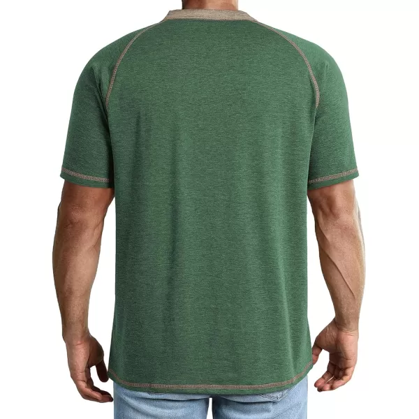 JMIERR Men's Henley Long/Short Sleeve T-Shirt Stretch Cotton Casual Pullover Tee Shirts with Pockets