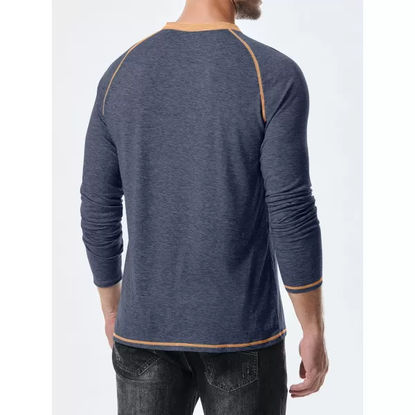JMIERR Men's Henley Long/Short Sleeve T-Shirt Stretch Cotton Casual Pullover Tee Shirts with Pockets