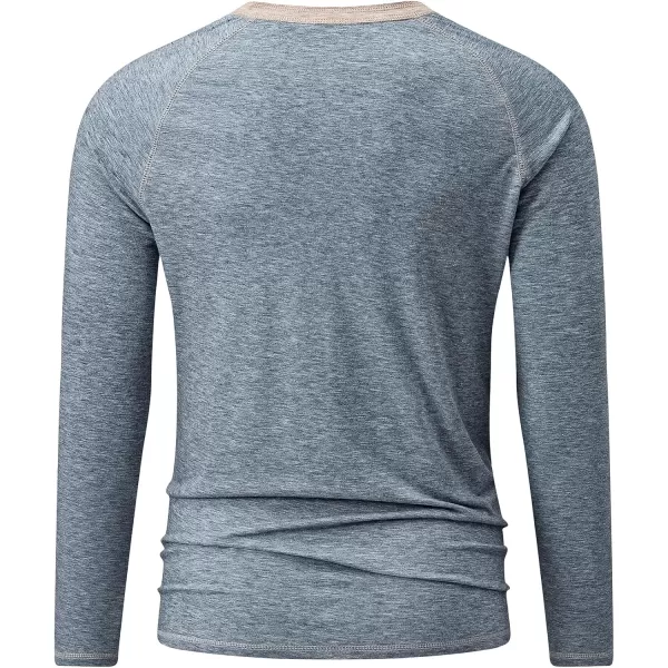 JMIERR Men's Henley Long/Short Sleeve T-Shirt Stretch Cotton Casual Pullover Tee Shirts with Pockets