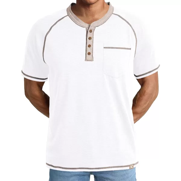 JMIERR Men's Henley Long/Short Sleeve T-Shirt Stretch Cotton Casual Pullover Tee Shirts with Pockets