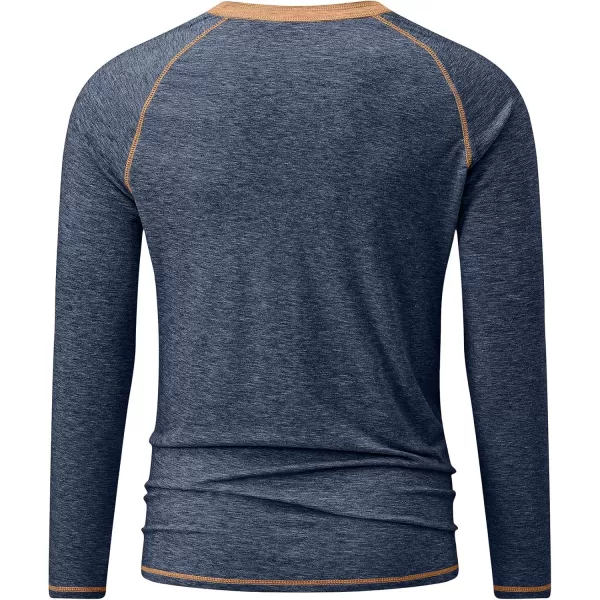JMIERR Men's Henley Long/Short Sleeve T-Shirt Stretch Cotton Casual Pullover Tee Shirts with Pockets