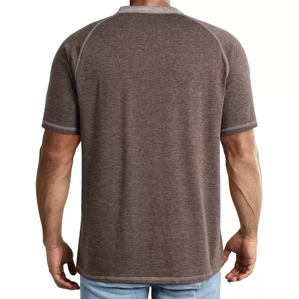 JMIERR Men's Henley Long/Short Sleeve T-Shirt Stretch Cotton Casual Pullover Tee Shirts with Pockets