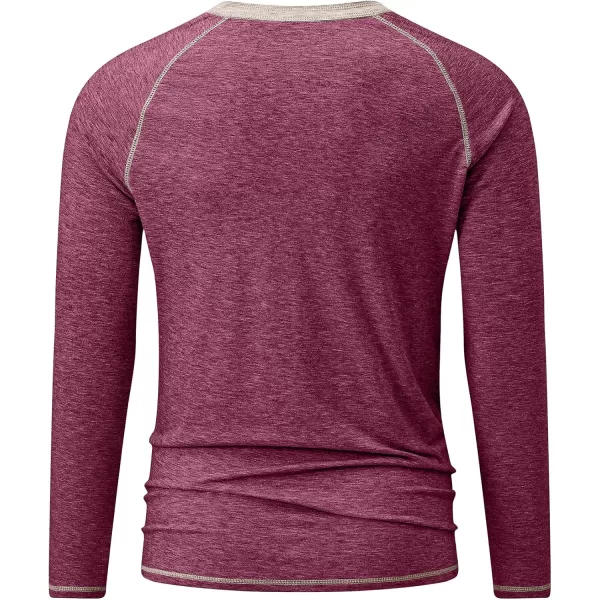 JMIERR Men's Henley Long/Short Sleeve T-Shirt Stretch Cotton Casual Pullover Tee Shirts with Pockets