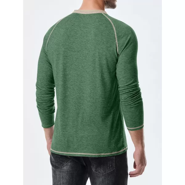 JMIERR Men's Henley Long/Short Sleeve T-Shirt Stretch Cotton Casual Pullover Tee Shirts with Pockets