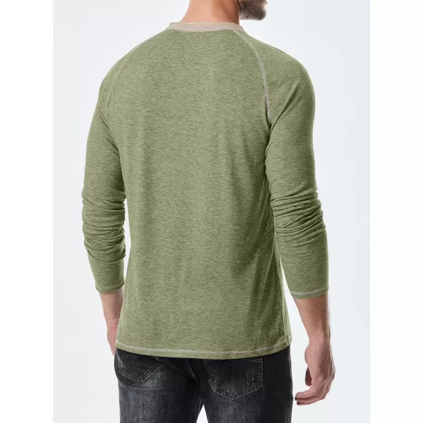 JMIERR Men's Henley Long/Short Sleeve T-Shirt Stretch Cotton Casual Pullover Tee Shirts with Pockets