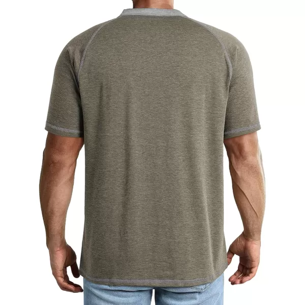 JMIERR Men's Henley Long/Short Sleeve T-Shirt Stretch Cotton Casual Pullover Tee Shirts with Pockets