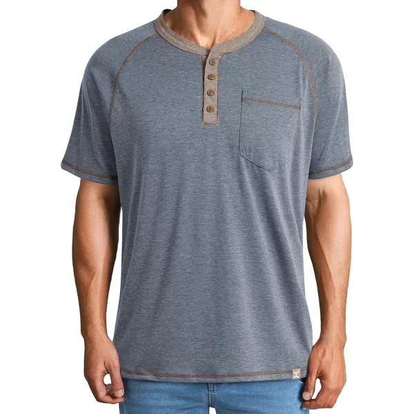 JMIERR Men's Henley Long/Short Sleeve T-Shirt Stretch Cotton Casual Pullover Tee Shirts with Pockets