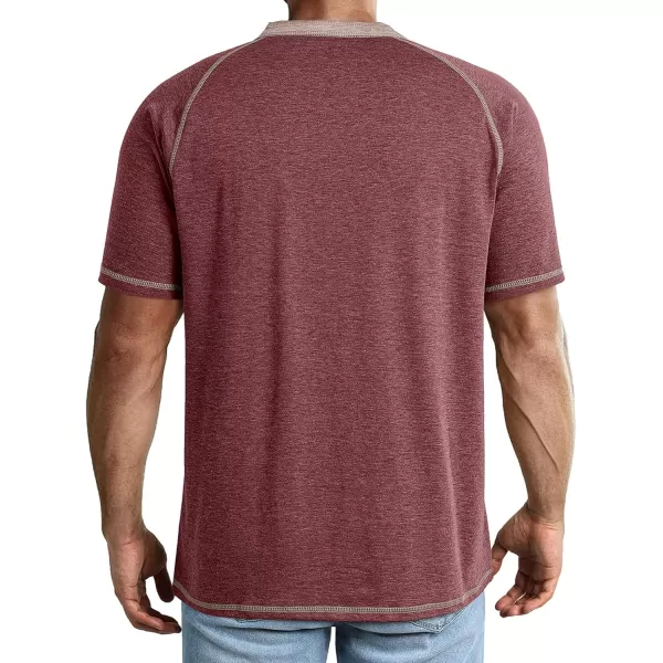 JMIERR Men's Henley Long/Short Sleeve T-Shirt Stretch Cotton Casual Pullover Tee Shirts with Pockets