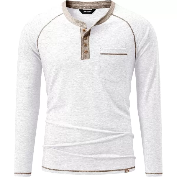 JMIERR Men's Henley Long/Short Sleeve T-Shirt Stretch Cotton Casual Pullover Tee Shirts with Pockets