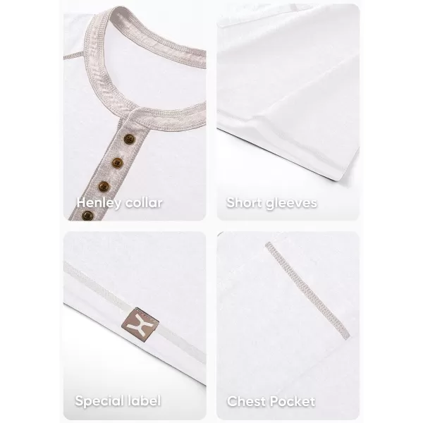 JMIERR Men's Henley Long/Short Sleeve T-Shirt Stretch Cotton Casual Pullover Tee Shirts with Pockets