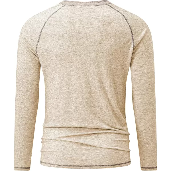 JMIERR Men's Henley Long/Short Sleeve T-Shirt Stretch Cotton Casual Pullover Tee Shirts with Pockets
