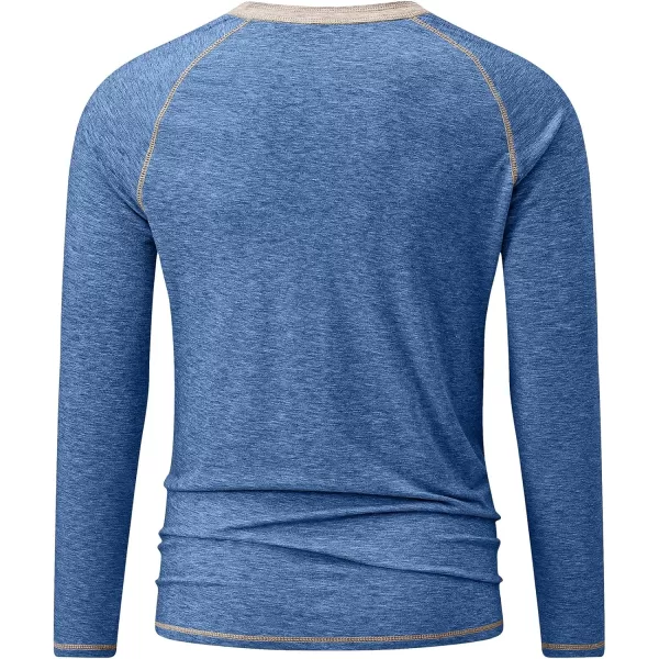 JMIERR Men's Henley Long/Short Sleeve T-Shirt Stretch Cotton Casual Pullover Tee Shirts with Pockets