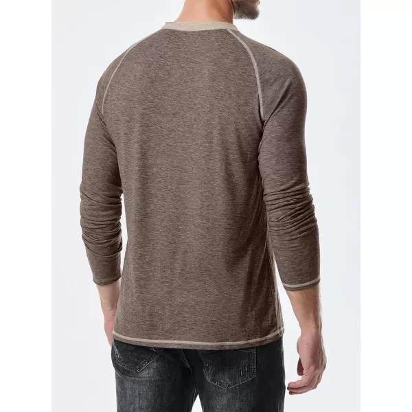 JMIERR Men's Henley Long/Short Sleeve T-Shirt Stretch Cotton Casual Pullover Tee Shirts with Pockets