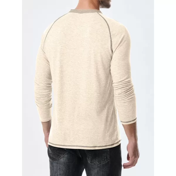 JMIERR Men's Henley Long/Short Sleeve T-Shirt Stretch Cotton Casual Pullover Tee Shirts with Pockets