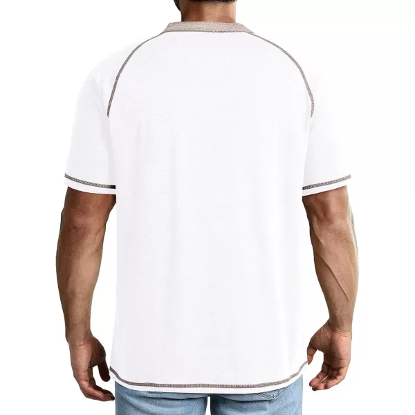 JMIERR Men's Henley Long/Short Sleeve T-Shirt Stretch Cotton Casual Pullover Tee Shirts with Pockets