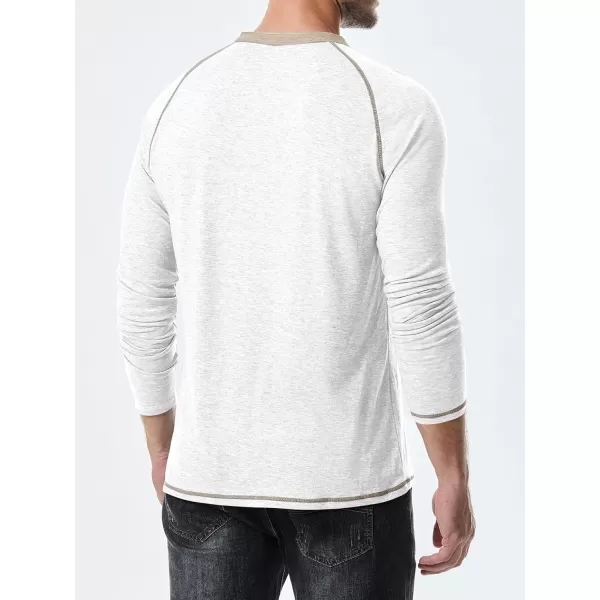 JMIERR Men's Henley Long/Short Sleeve T-Shirt Stretch Cotton Casual Pullover Tee Shirts with Pockets