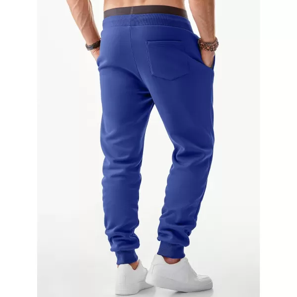 JMIERR Men's Sweatpants with Zipper Pockets Fleece Tapered Joggers Drawstring Waist Athletic Gym Running Workout Track Pants