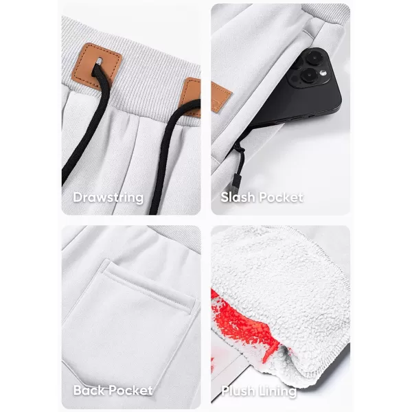 JMIERR Men's Sweatpants with Zipper Pockets Fleece Tapered Joggers Drawstring Waist Athletic Gym Running Workout Track Pants