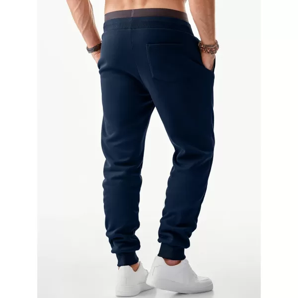 JMIERR Men's Sweatpants with Zipper Pockets Fleece Tapered Joggers Drawstring Waist Athletic Gym Running Workout Track Pants