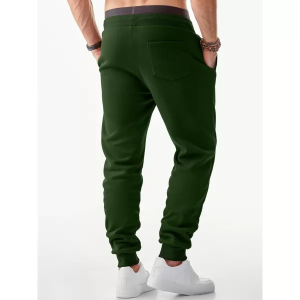 JMIERR Men's Sweatpants with Zipper Pockets Fleece Tapered Joggers Drawstring Waist Athletic Gym Running Workout Track Pants