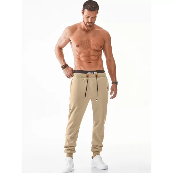 JMIERR Men's Sweatpants with Zipper Pockets Fleece Tapered Joggers Drawstring Waist Athletic Gym Running Workout Track Pants