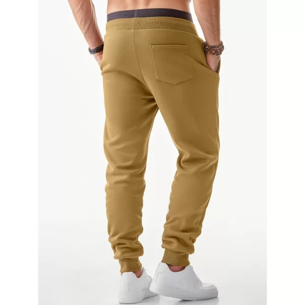 JMIERR Men's Sweatpants with Zipper Pockets Fleece Tapered Joggers Drawstring Waist Athletic Gym Running Workout Track Pants