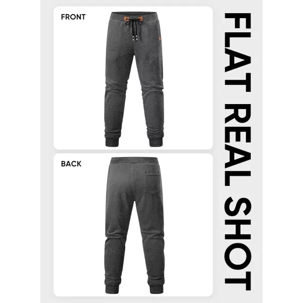 JMIERR Men's Sweatpants with Zipper Pockets Fleece Tapered Joggers Drawstring Waist Athletic Gym Running Workout Track Pants