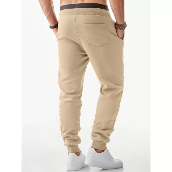 JMIERR Men's Sweatpants with Zipper Pockets Fleece Tapered Joggers Drawstring Waist Athletic Gym Running Workout Track Pants