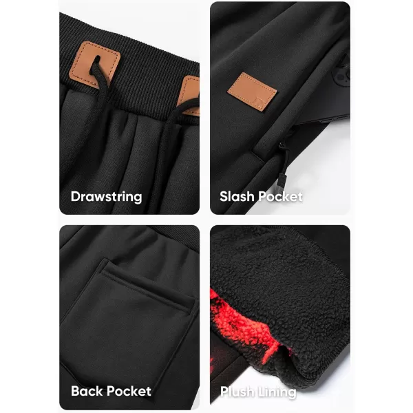 JMIERR Men's Sweatpants with Zipper Pockets Fleece Tapered Joggers Drawstring Waist Athletic Gym Running Workout Track Pants