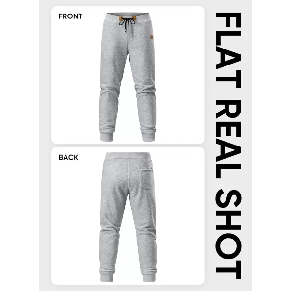 JMIERR Men's Sweatpants with Zipper Pockets Fleece Tapered Joggers Drawstring Waist Athletic Gym Running Workout Track Pants