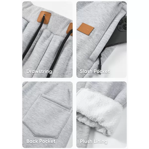 JMIERR Men's Sweatpants with Zipper Pockets Fleece Tapered Joggers Drawstring Waist Athletic Gym Running Workout Track Pants