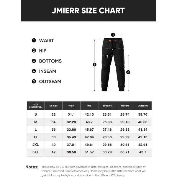JMIERR Men's Sweatpants with Zipper Pockets Fleece Tapered Joggers Drawstring Waist Athletic Gym Running Workout Track Pants