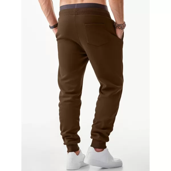 JMIERR Men's Sweatpants with Zipper Pockets Fleece Tapered Joggers Drawstring Waist Athletic Gym Running Workout Track Pants